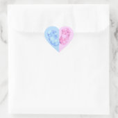 Baby Twins Hinterns Heart Sticker (Tasche)