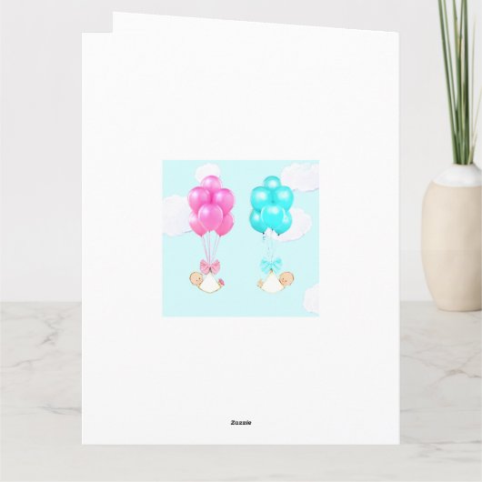 Baby Twins Karte (Rückseite)