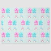 Baby Twins Rosa und Blau Seidenpapier (Vorderseite)