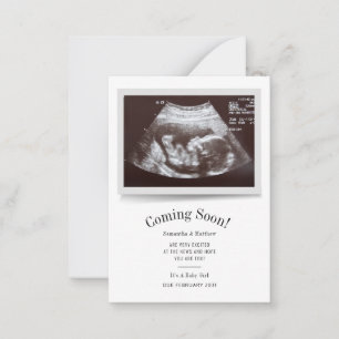 Baby-Ultraschallfoto Schwangerschaftsankündigung Mitteilungskarte