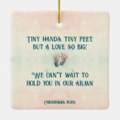 Baby Ultrasound 1. Weihnachtsschwangerschaft Ornam Keramikornament (Rückseite)