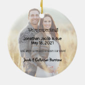 Baby Ultrasound Foto Red Miracle Weihnachten Keramik Ornament (Hinten)