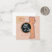 Baby Ultrasound Keepake Mitteilungskarte (Vorderseite/Rückseite Beispiel)