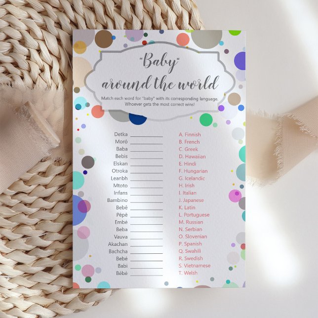 "Baby um die Welt" Baby Shower Game (Von Creator hochgeladen)