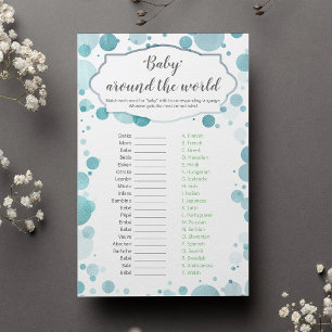 "Baby um die Welt" Blue Baby Boy Duschgame