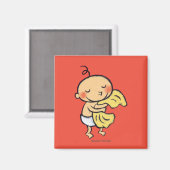 Baby-Umarmung weich gelbe Decke Magnet (Vorderseite/Rückseite)