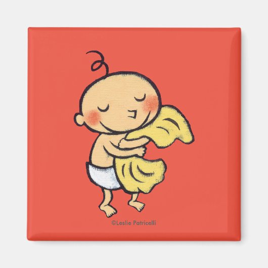 Baby-Umarmung weich gelbe Decke Magnet (Vorne)