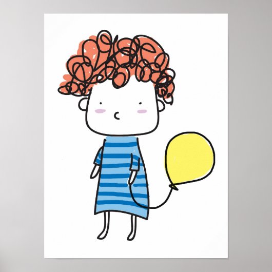 Baby und Ballon Poster (Vorne)