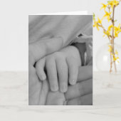 Baby und Daddy Holding Hands Karte (Gelbe Blume)
