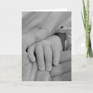 Baby und Daddy Holding Hands Karte