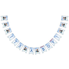 Baby und Deutsche Schäferjunge Babydusche Wimpelkette