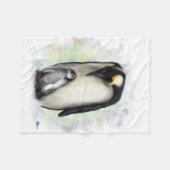 Baby-und Elternteil-Pinguin Fleecedecke (Vorderseite (Horizontal))