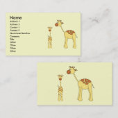 Baby-und Erwachsen-Giraffe Visitenkarte (Vorne/Hinten)