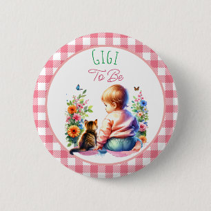 Baby und Kitten   Gigi to be Baby Shower Button