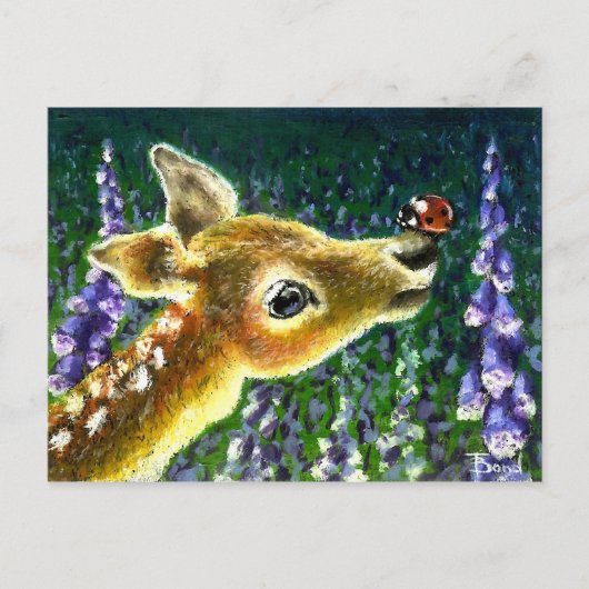 Baby- und Ladybug-Postkarten Postkarte (Vorderseite)