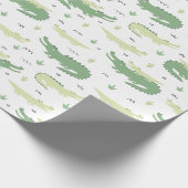 Baby und Mama Gators Geschenkpapier (Ecke)