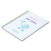 Baby- und Mommy Bluebirds Babydusche Notizblock (Linke Seite)
