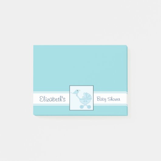 Baby- und Mommy Bluebirds Babydusche Post-it Klebezettel (Vorderseite)