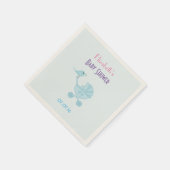 Baby- und Mommy Bluebirds Babydusche Serviette (Ecke)