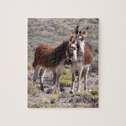 Baby und Mutter Burro Puzzle (Vertikal)