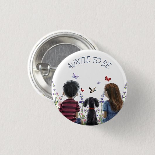 Baby- und Puppy-Baby-Dusche Button (Vorne & Hinten)