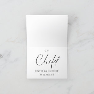 Baby- und Schwangerschaftsankündigungskarte für Gr Dankeskarte