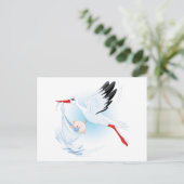 Baby und Stork Postkarte (Stehend Vorderseite)