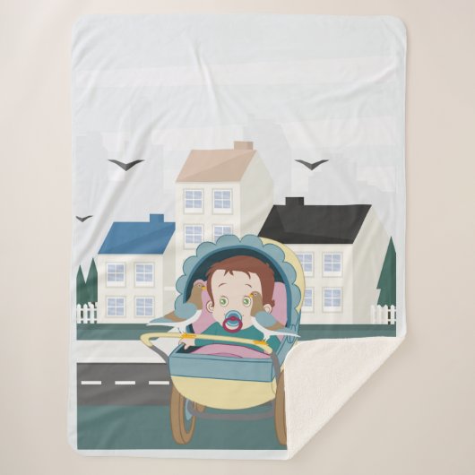 Baby und Tauben Sherpadecke (Vorderseite)