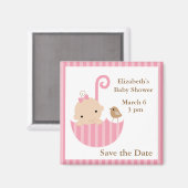 Baby und Vogel in Umbrella Magnet (Vorderseite/Rückseite)