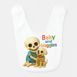 Baby und Waggles™ aus dem The Boneheads™-Cartoon Babylätzchen