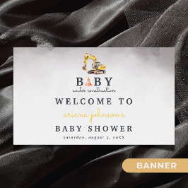 Baby under Construction Baby Dusche Begrüßungsgart Banner