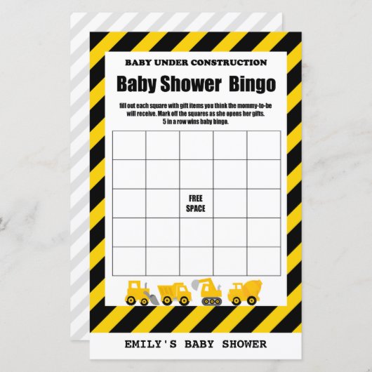 Baby Under Construction Baby Shooting Game PRINTED (Vorne/Hinten)