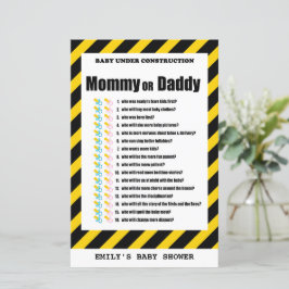 Baby Under Construction Baby Shooting Game PRINTED