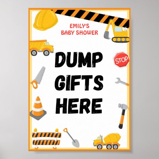 Baby Under Construction Baby Shooting Game-Zeichen Poster (Vorne)
