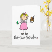 Baby Under Construction Card Karte (Gelbe Blume)