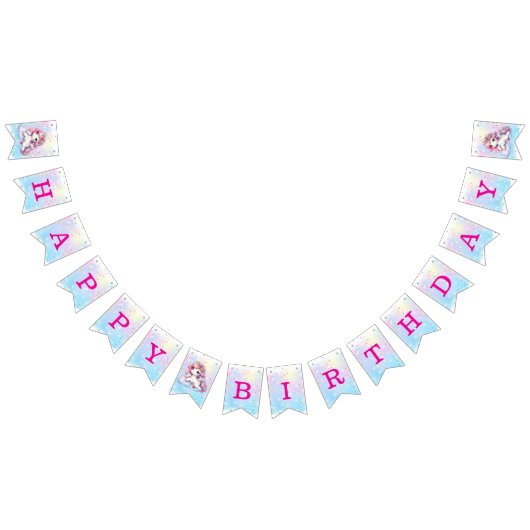 Baby Unicorn Birthday Banners Wimpelkette (Alle)