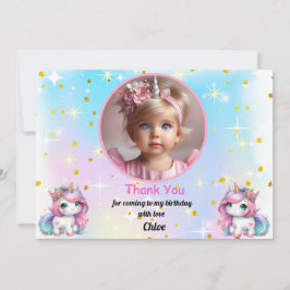 Baby Unicorn Birthday Thank You Cards! Dankeskarte