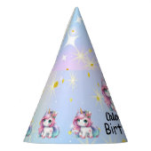 Baby Unicorn cardboard party hats Partyhütchen (Links)
