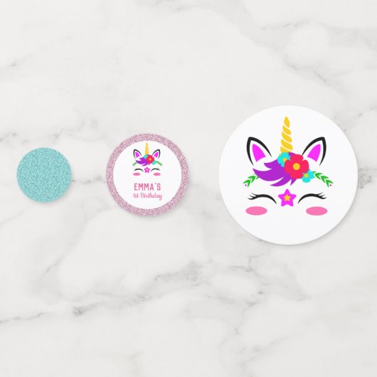 Baby Unicorn Confetti Konfetti (Rückseiten)