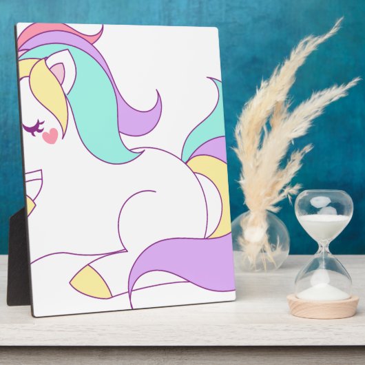 Baby Unicorn Fotoplatte (Seite)