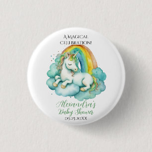 Baby Unicorn Gender Neutral Baby Dusche Button