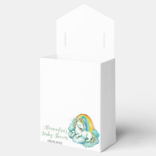 Baby Unicorn Gender Neutral Baby Dusche Geschenkschachtel (Geöffnet)
