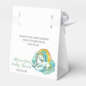 Baby Unicorn Gender Neutral Baby Dusche Geschenkschachtel (Rückseite)