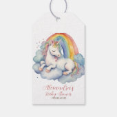 Baby Unicorn Girl Baby Dusche Vielen Dank Geschenkanhänger (Rückseite)