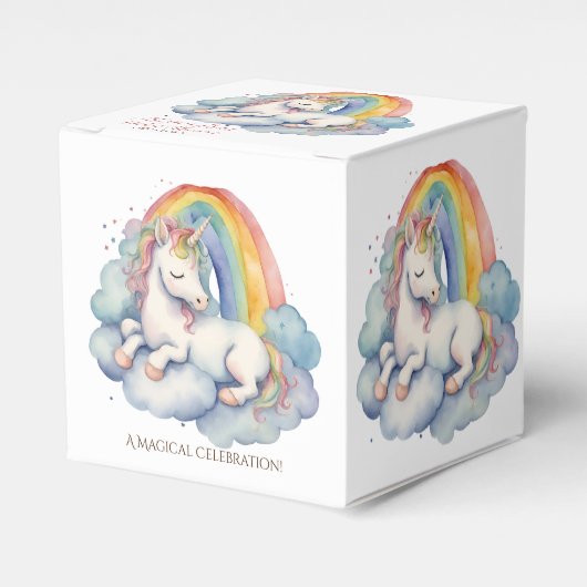 Baby Unicorn Girl Baby Shower Geschenkschachtel (Vorderseite)