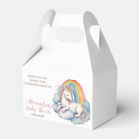 Baby Unicorn Girl Baby Shower Geschenkschachtel (Vorderseite)