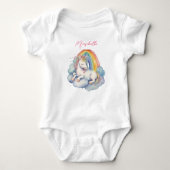 Baby Unicorn Girl Baby Strampler (Vorderseite)