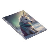Baby Unicorn im Schnee Notizblock (Rechte Seite)