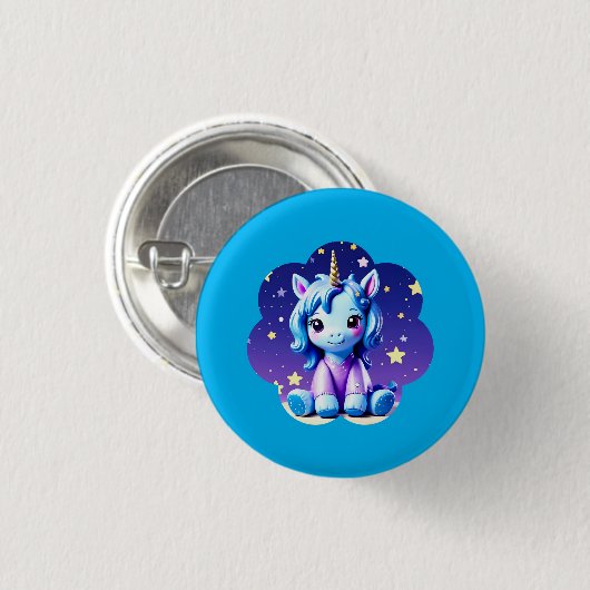 Baby Unicorn in PJ's Button (Vorne & Hinten)