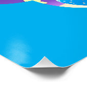 Baby Unicorn in PJ's glänzendes Poster (Ecke)